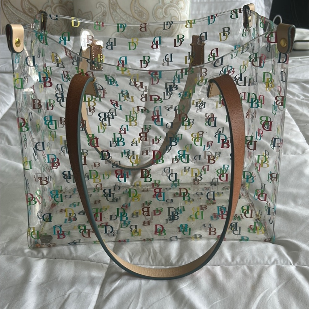 Dooney & Bourke Clear Multicolor Logo Tote